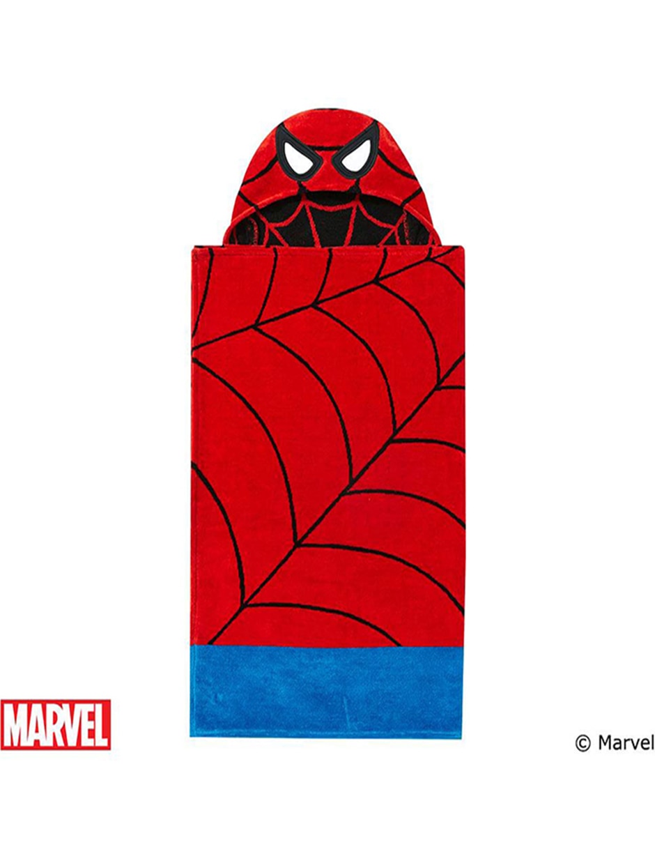 Toalla con gorro Spider-Man de algodón Toalla con gorro Spider-Man de algodón