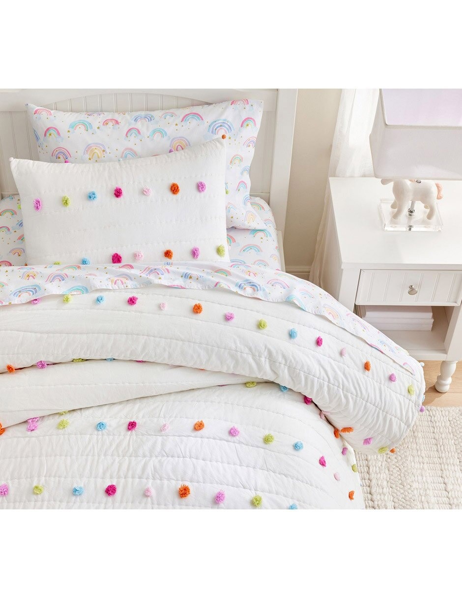 Funda para almohada Bright Pom Pom Funda para almohada Bright Pom Pom