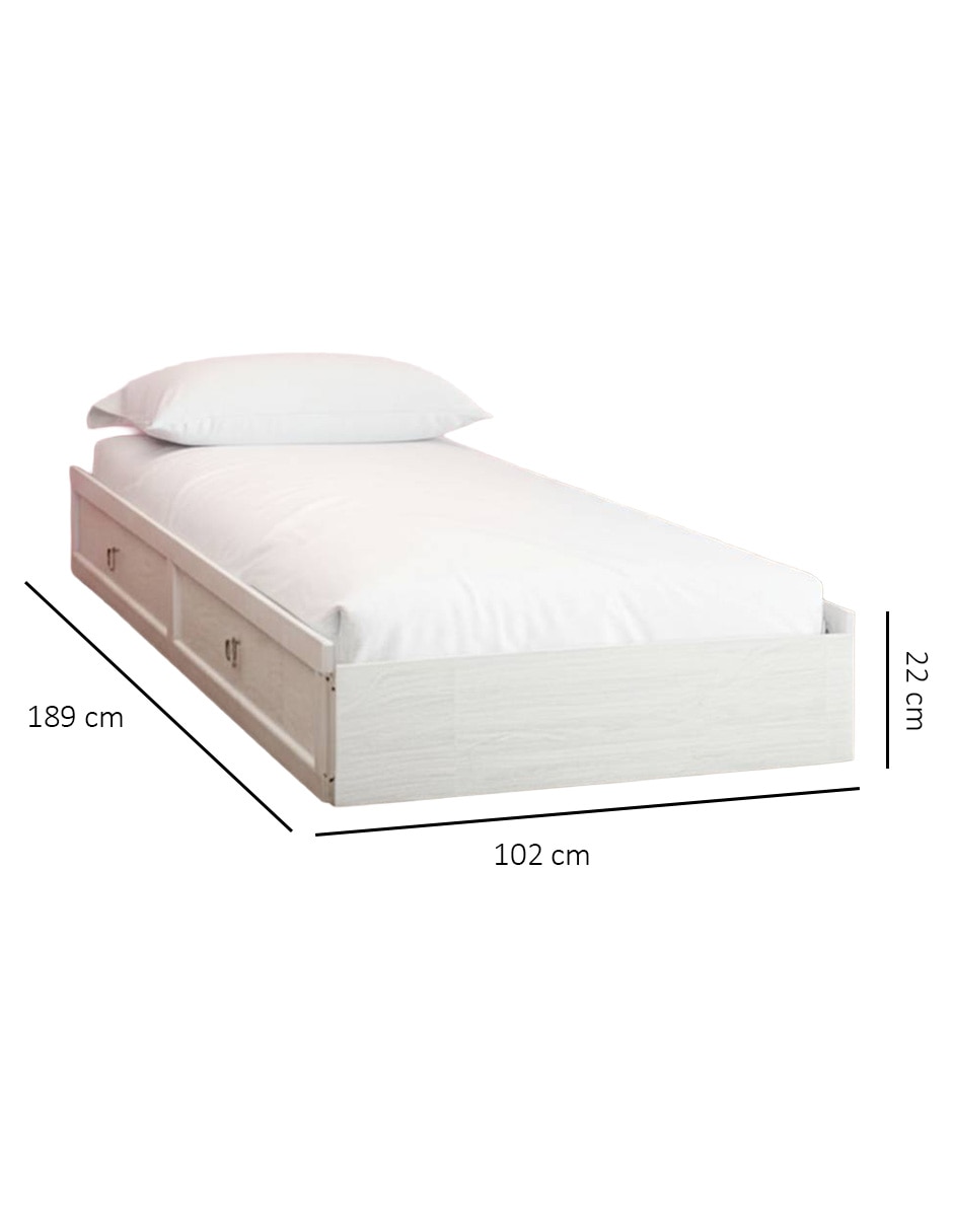 Cama ava regency de madera individual 3