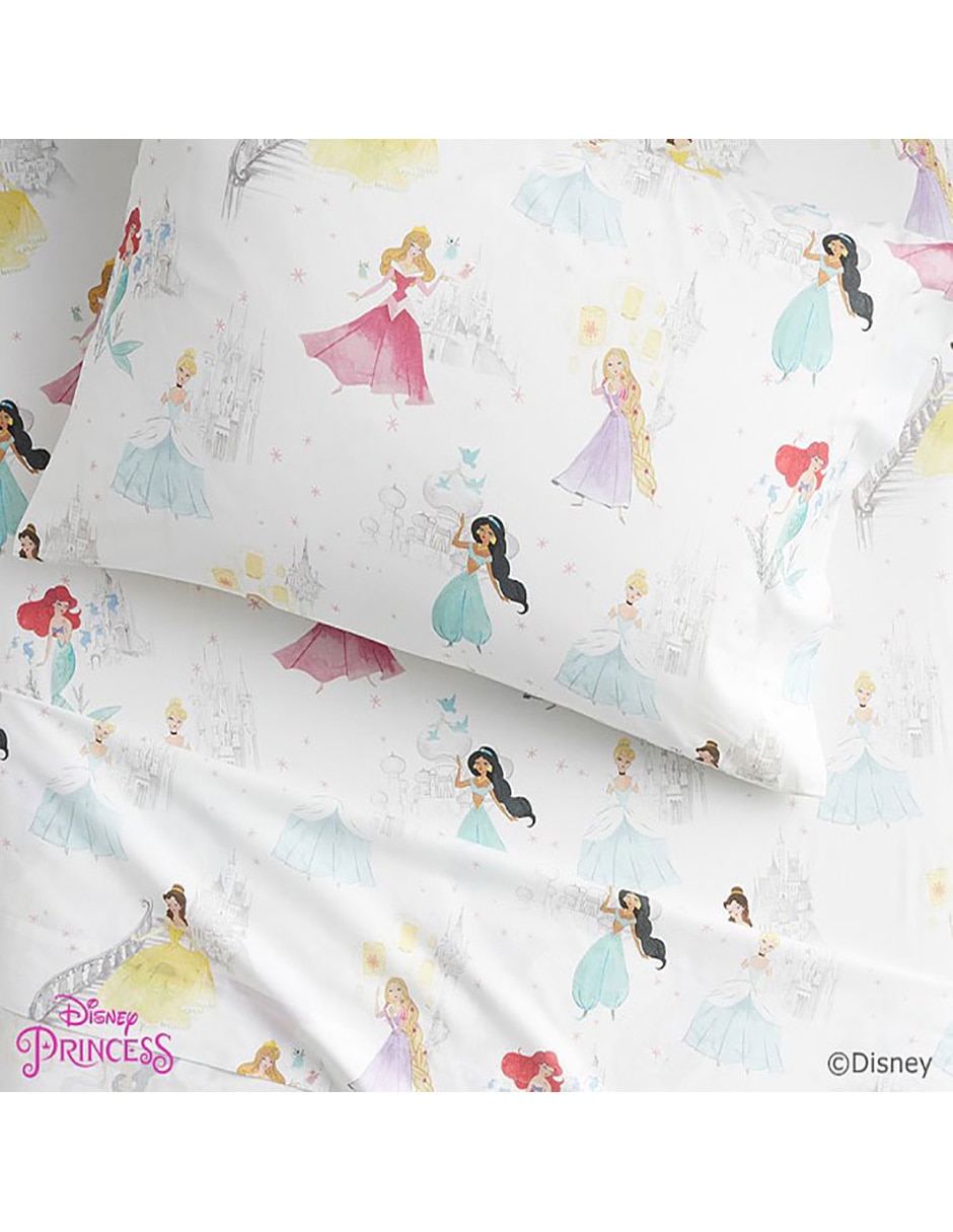 Juego de sábanas de algodón Disney Princess Castle