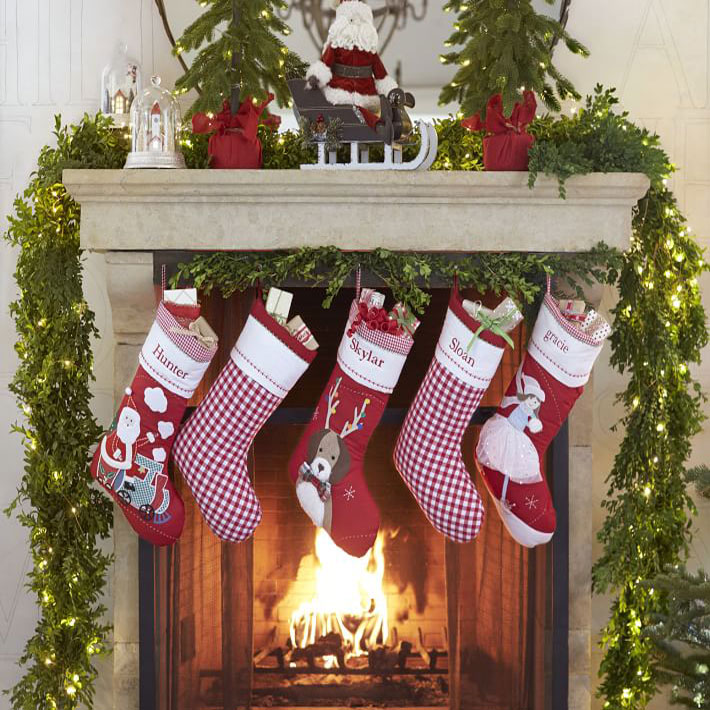 Bota navideña Quilted Christmas Stocking