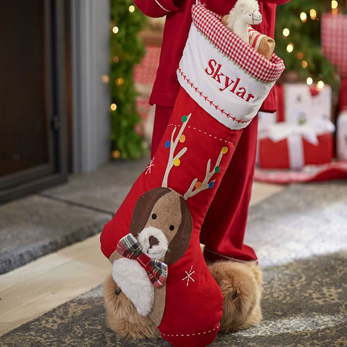 Bota navideña Quilted Christmas Stocking