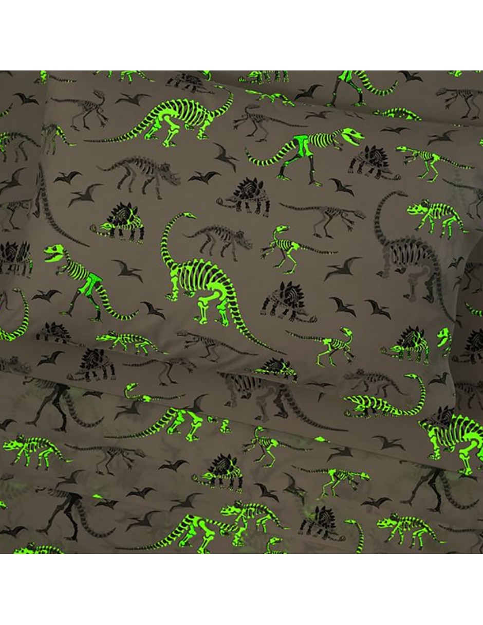 Juego de sábanas de algodón Dino Bones SS 2