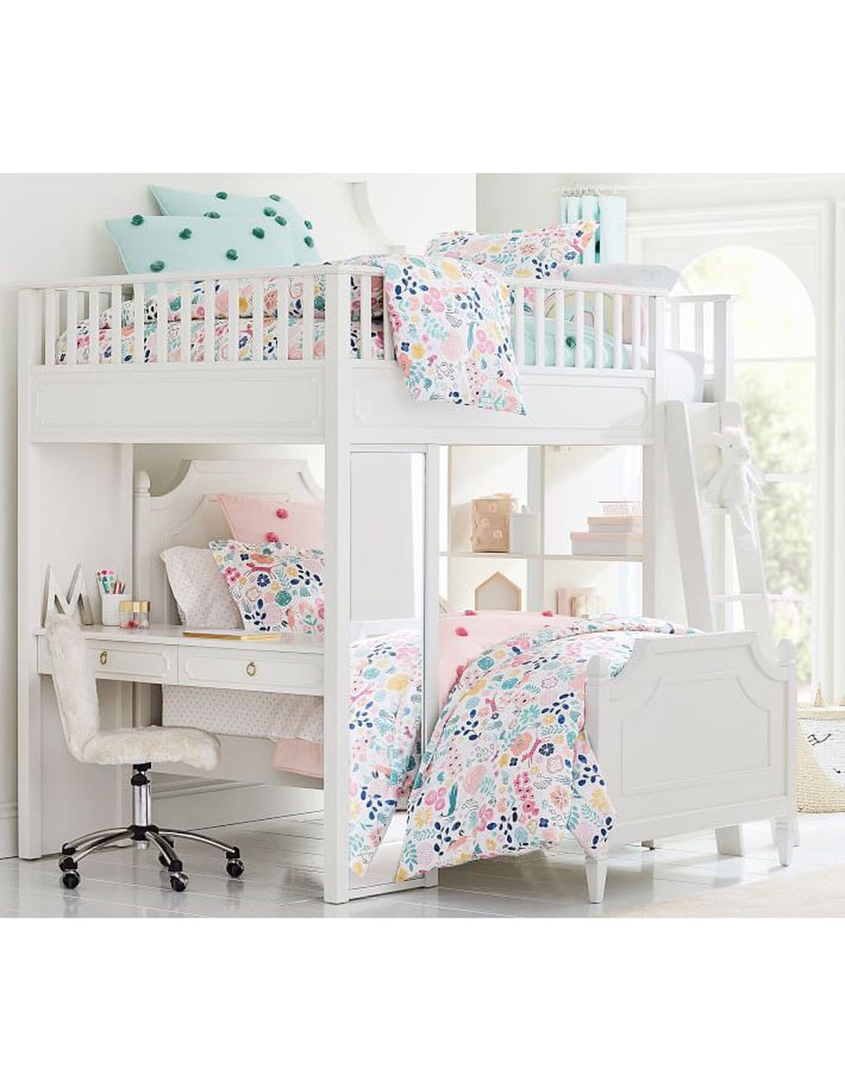 Cama loft Ava Regency Stair de madera matrimonial