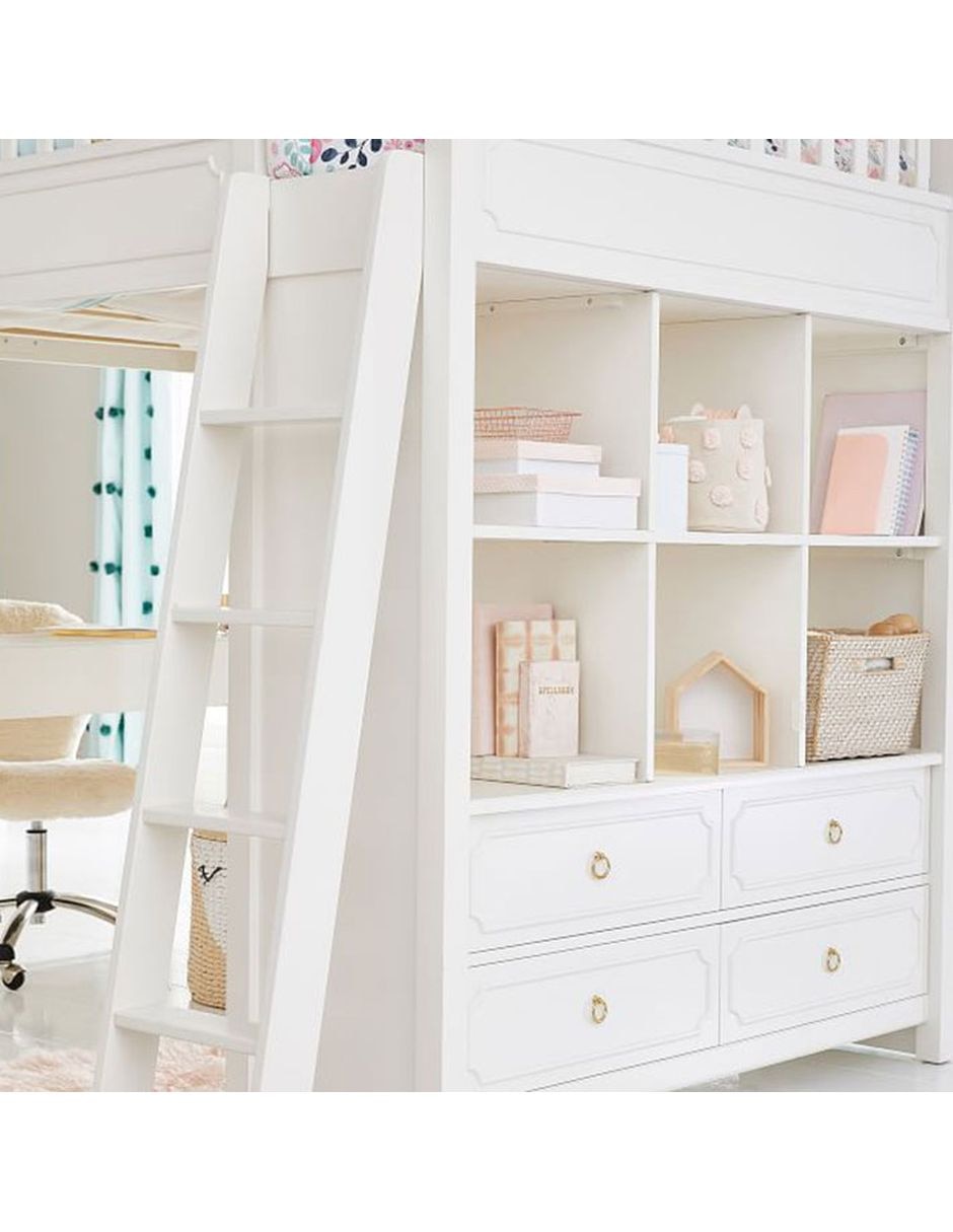 Cama loft Ava Regency Stair de madera matrimonial