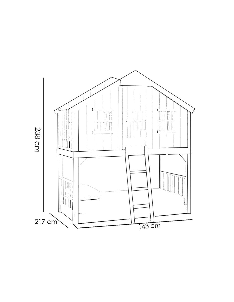 Litera Tree House de madera Individual Litera Tree House de madera Individual
