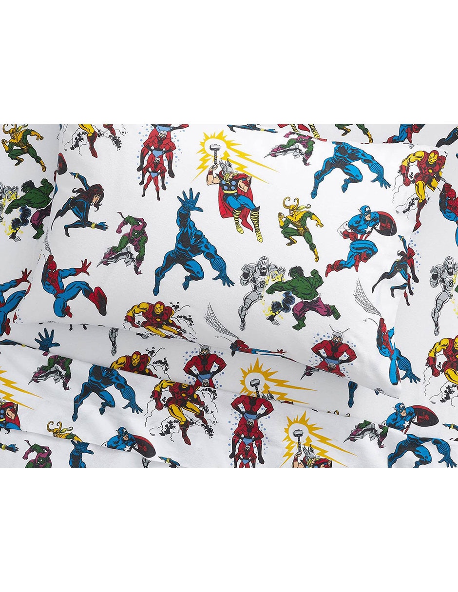 Juego de sábanas de algodón marvel heroes 1