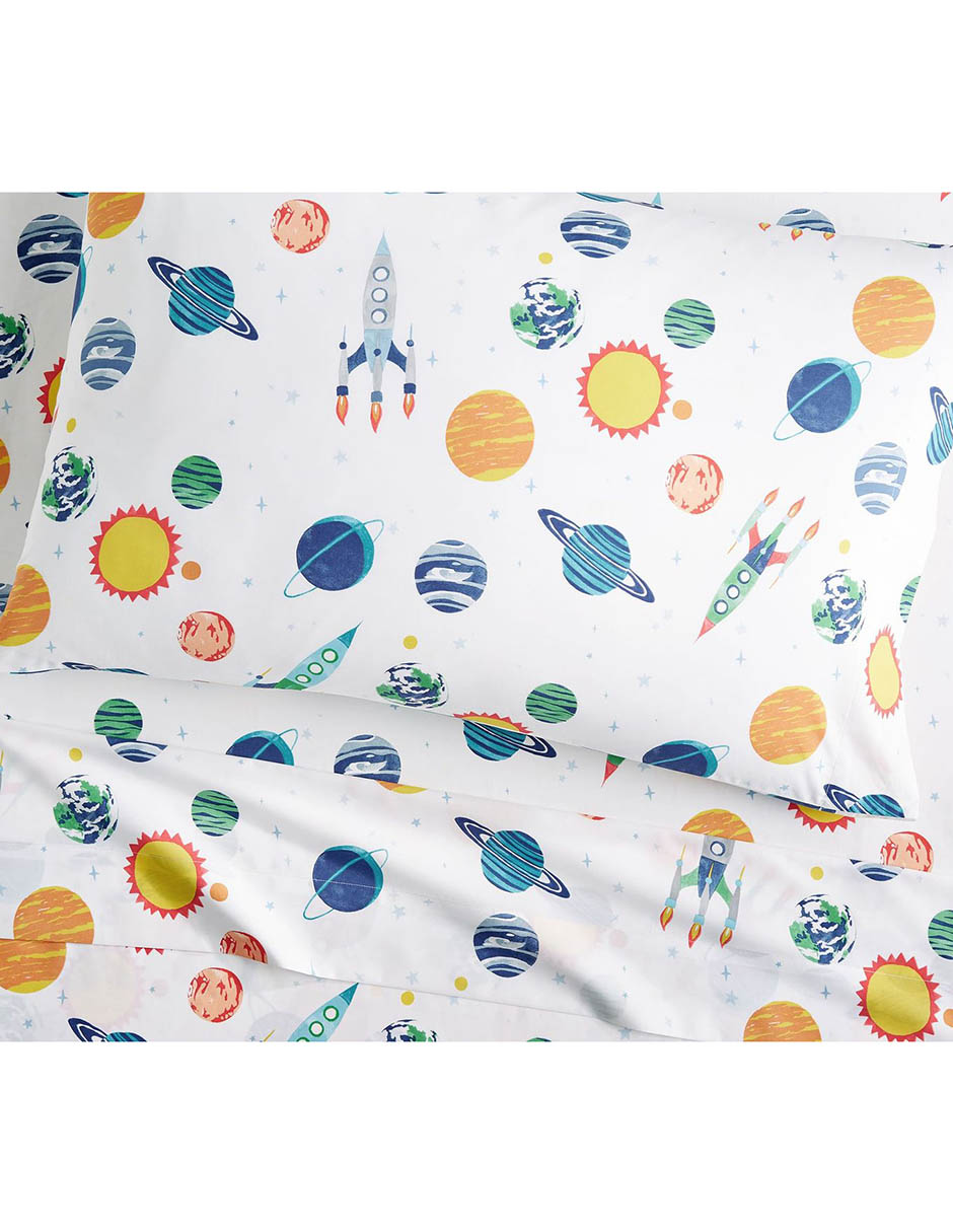 Juego de sábanas de algodón Solar System Gid