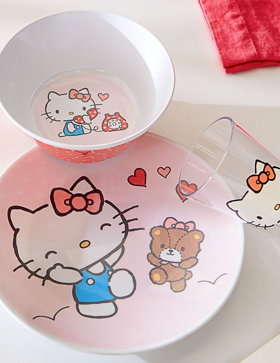 Set de mesa Pottery Barn Kids Hello Kitty de melamina
