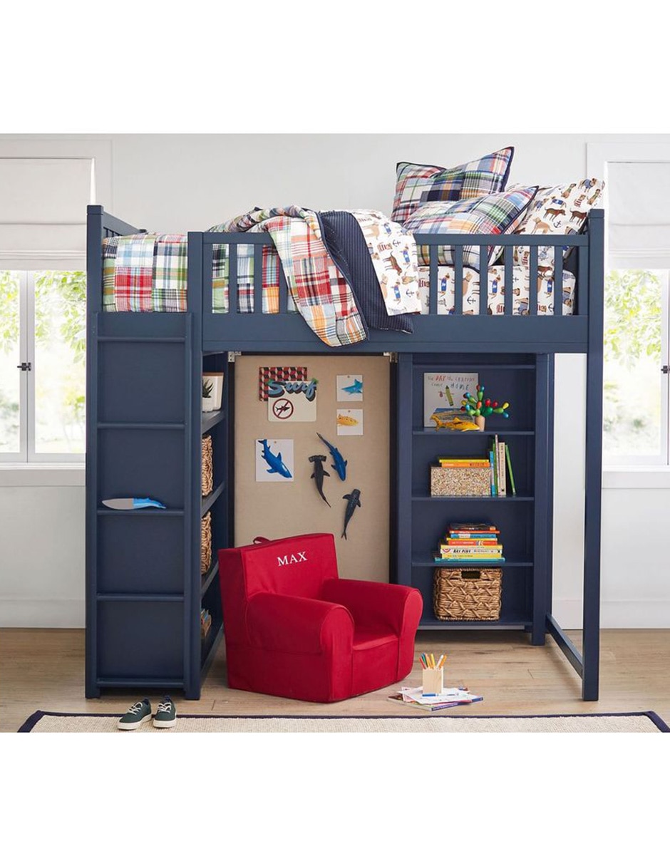 Cama loft Camp de madera matrimonial