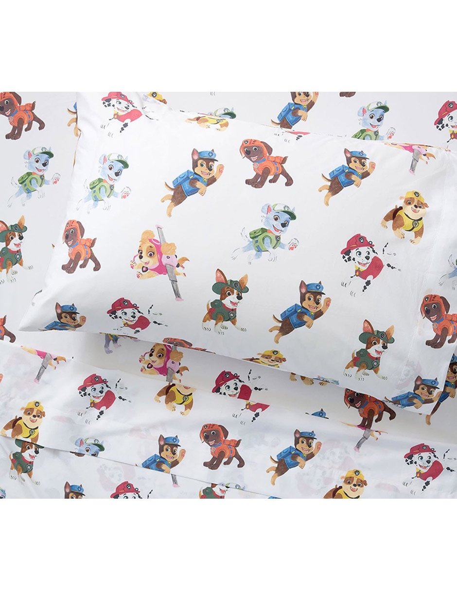 Juego de sábanas de algodón orgánico paw patrol