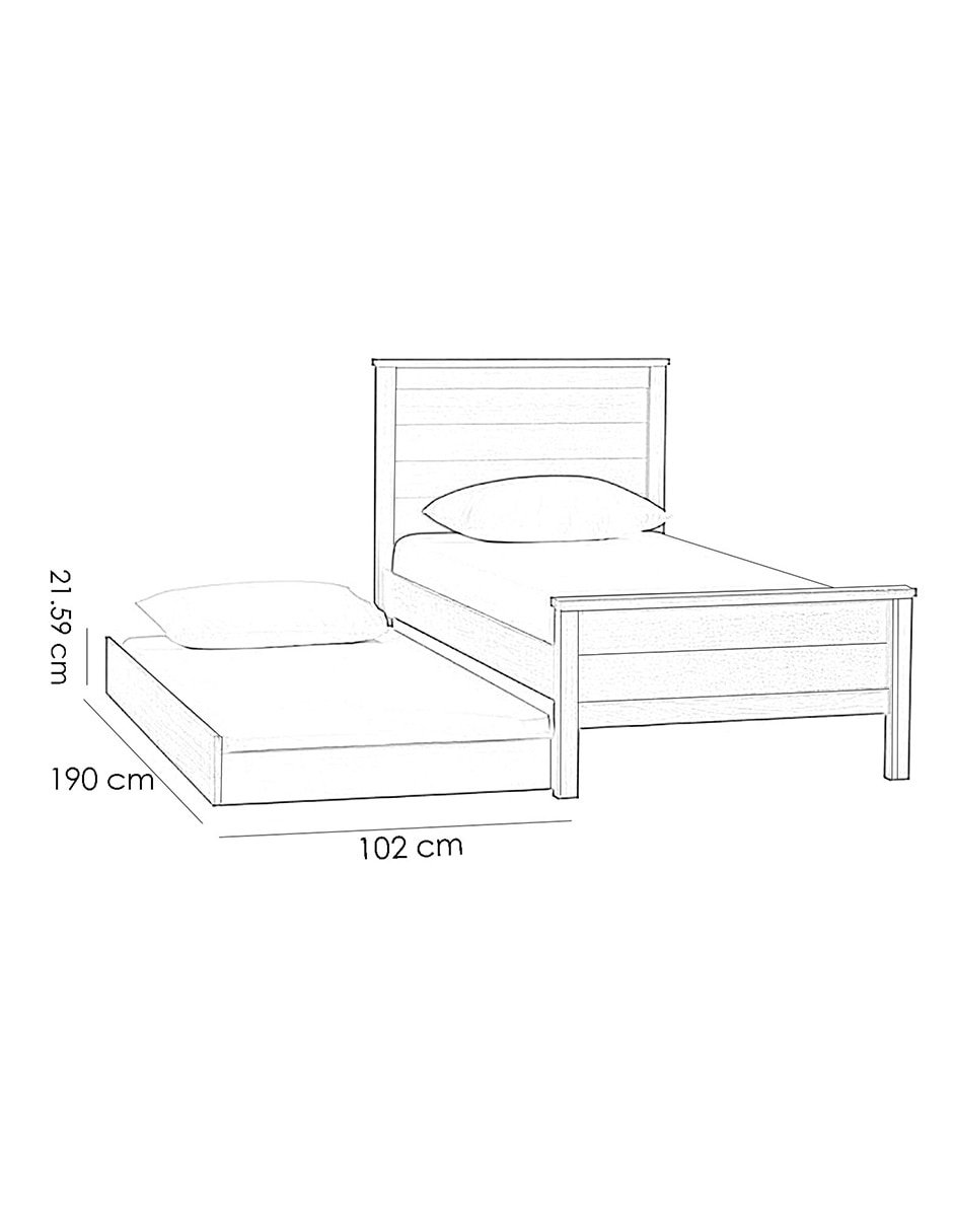 Cama baja Charlie de madera 5