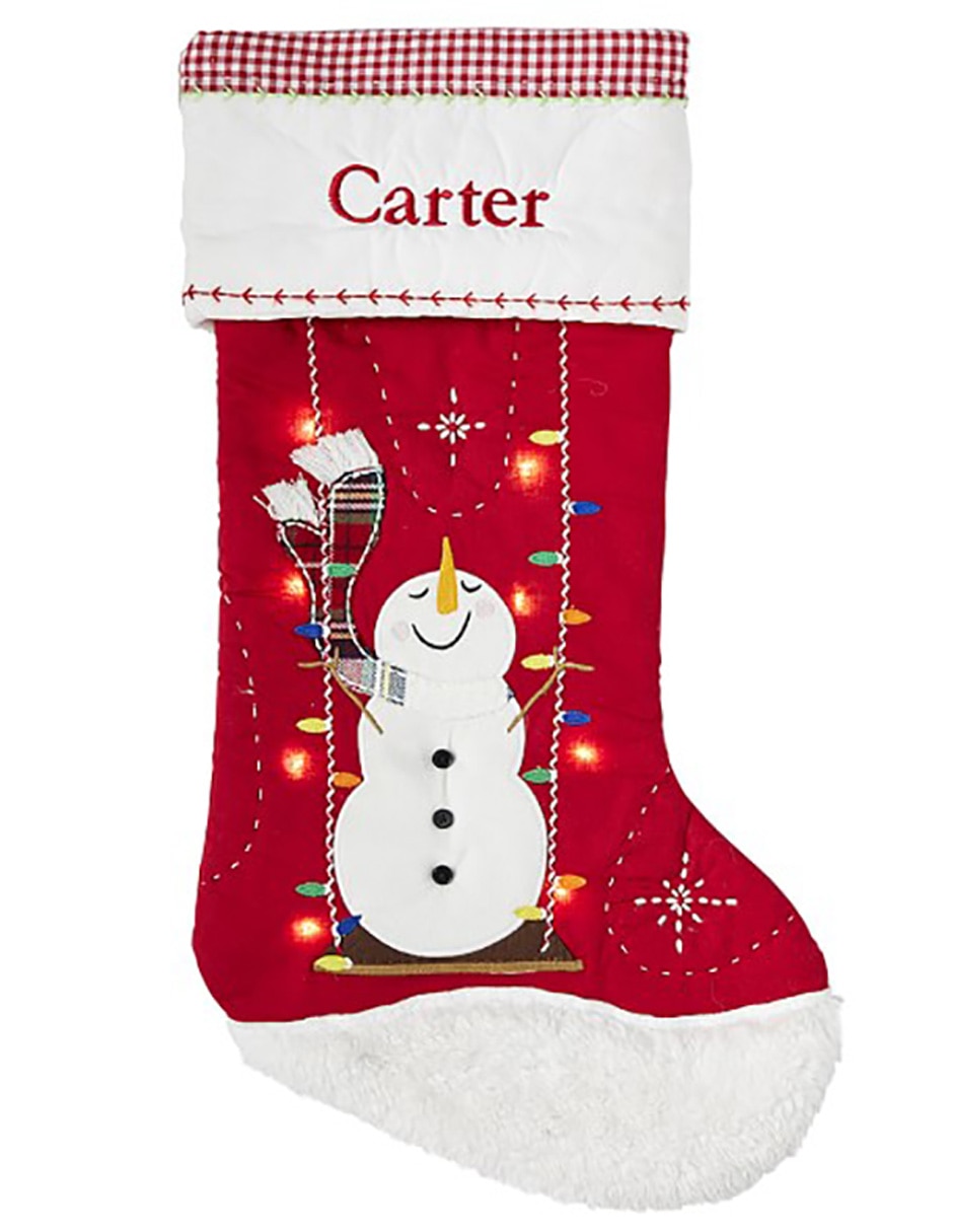Bota navideña Swinging Snowman