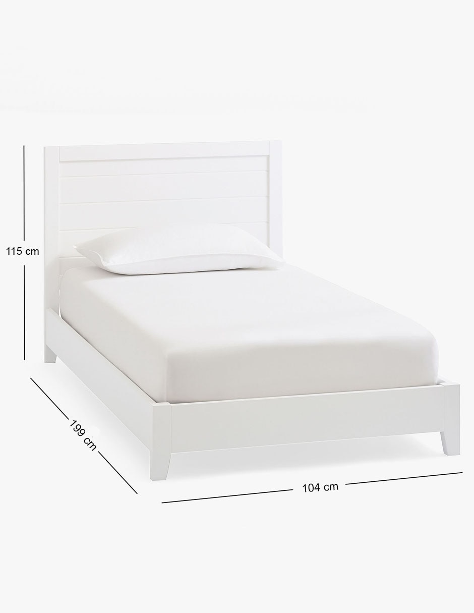 Cama Emery de madera individual 2