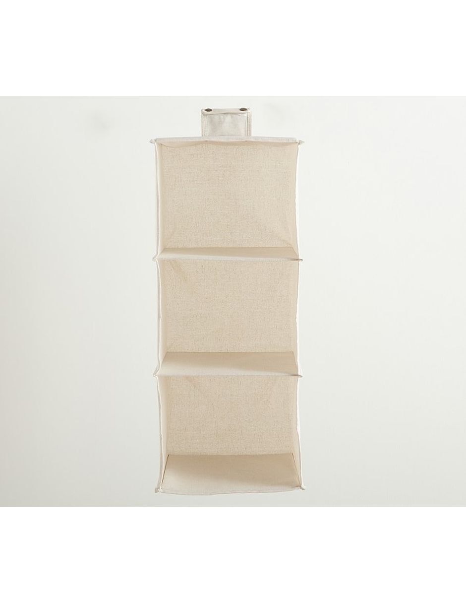 Canasta con forma rectangular Hanging Closet de algodón