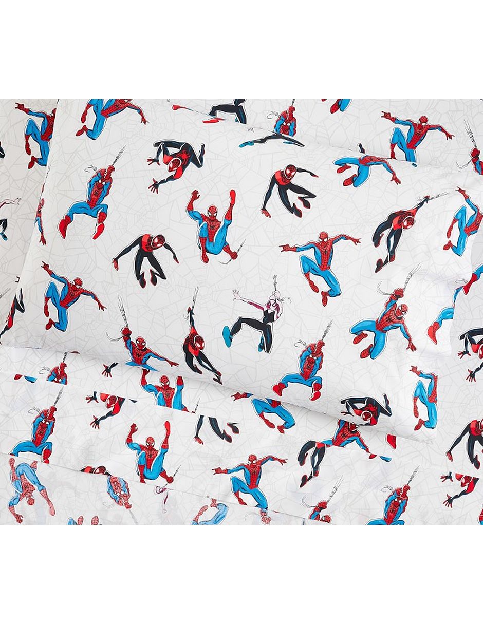 Juego de sábanas de algodón spiderman