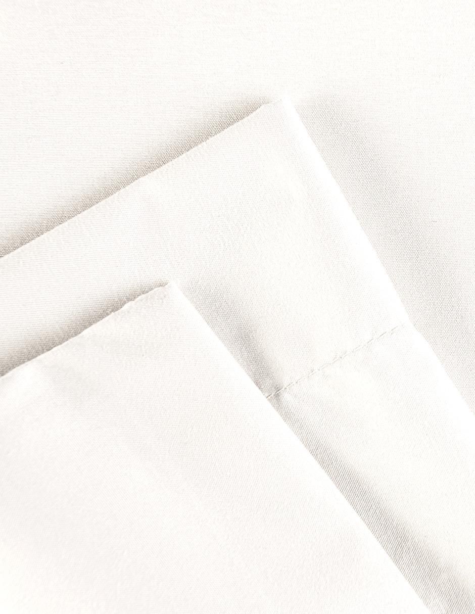 Juego de sábanas de algodón Sumie Blanco