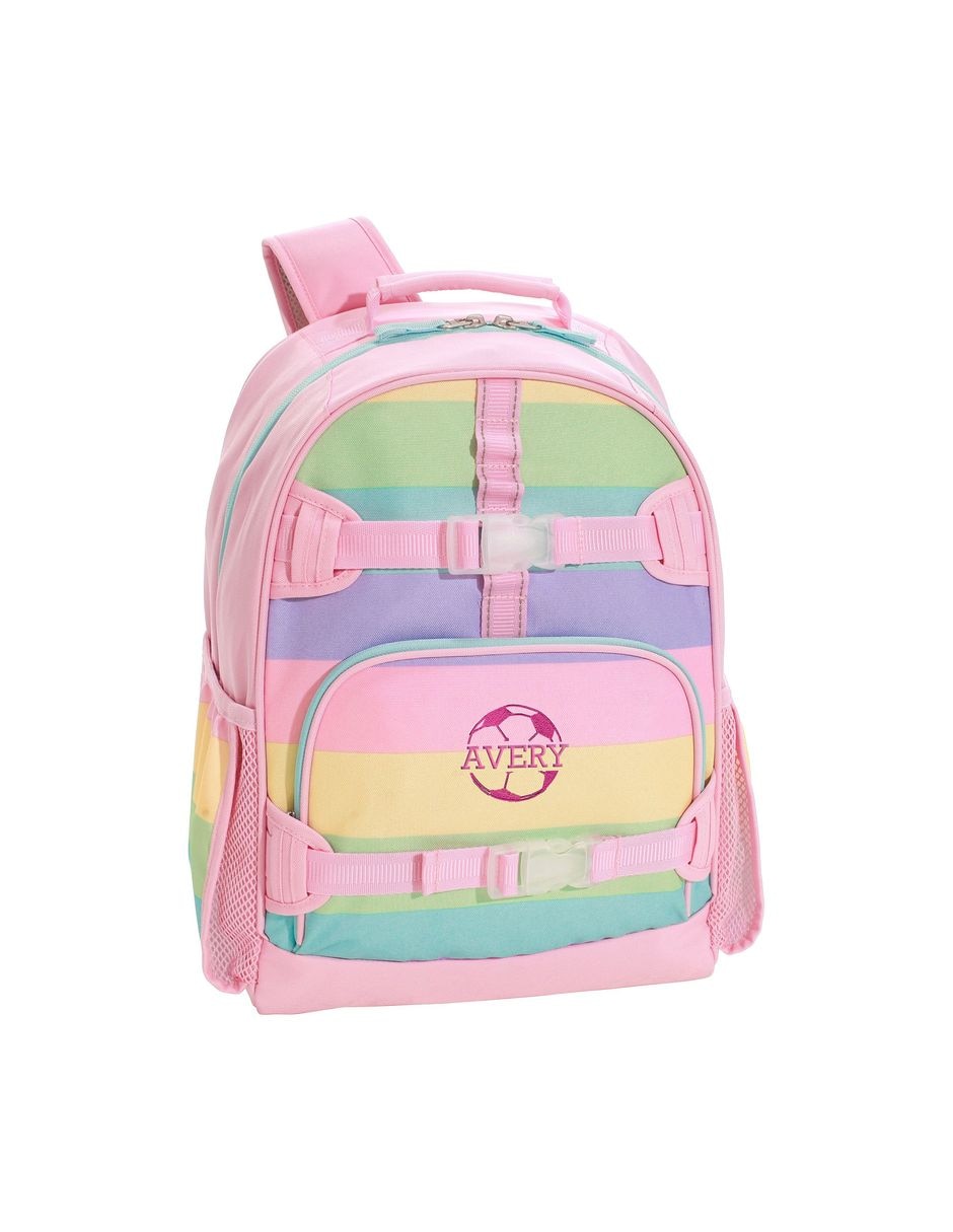 Mochila escolar Multi Stripe Mackenzie impermeable para niña