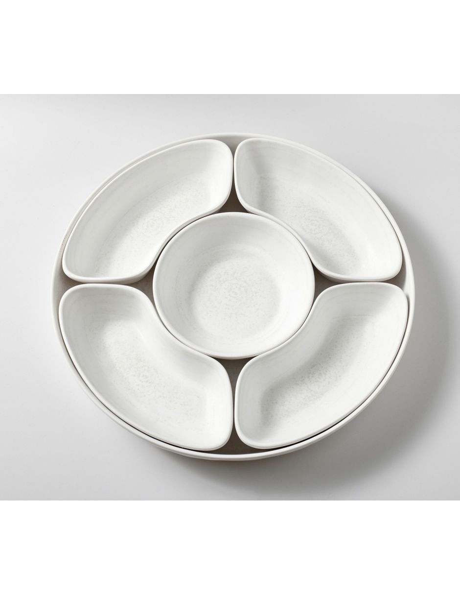 Plato con divisiones Larkin Divided Snack de melamina Plato con divisiones Larkin Divided Snack de melamina