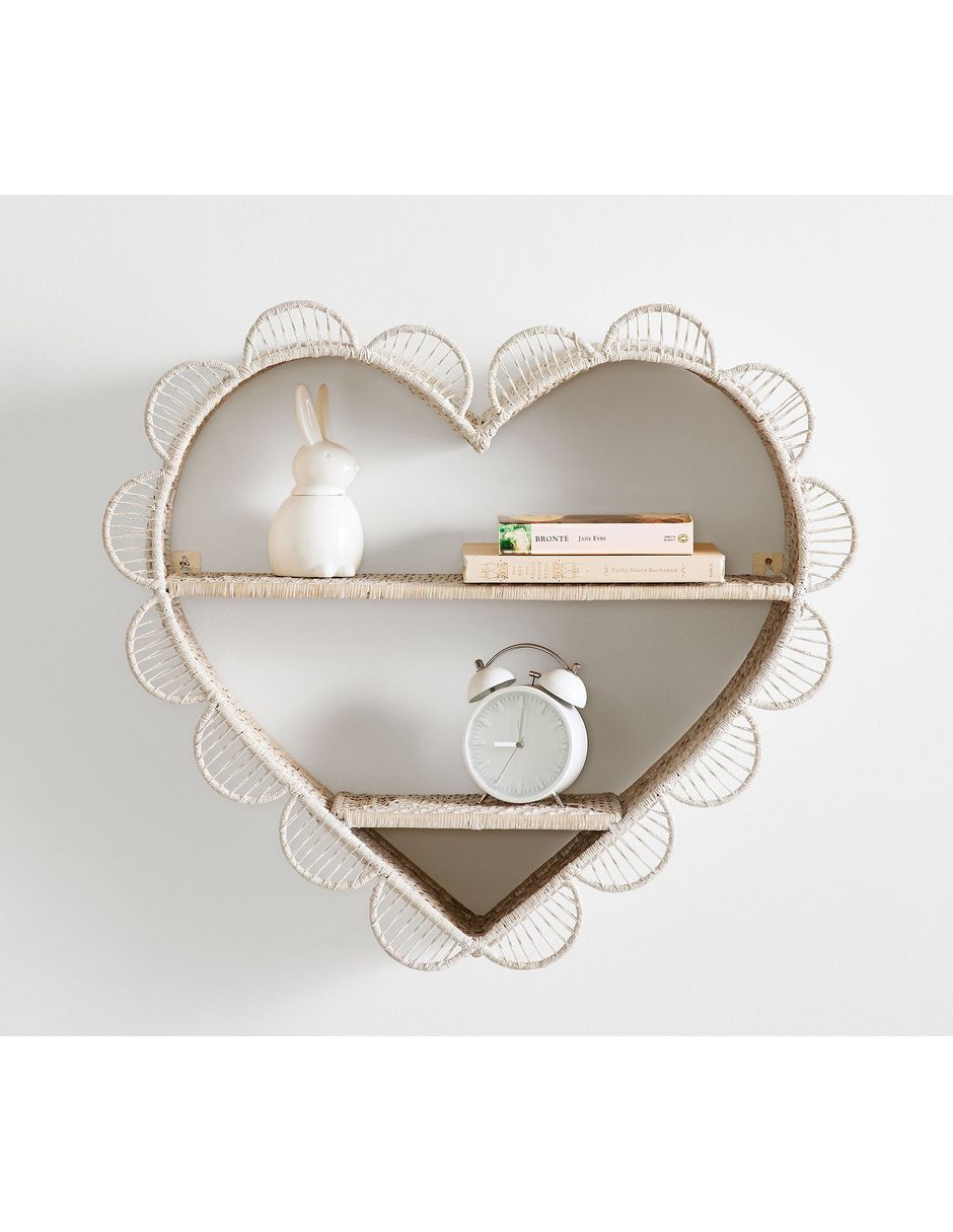 Repisa armable Quinn Rattan Heart de ratán 1