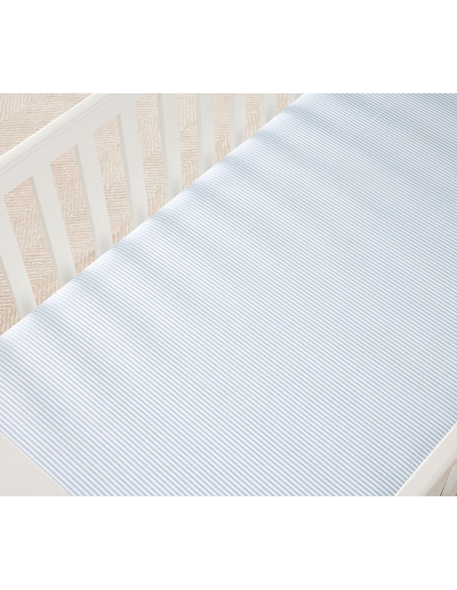 Sábana para cajón de algodón orgánico chambray stripe