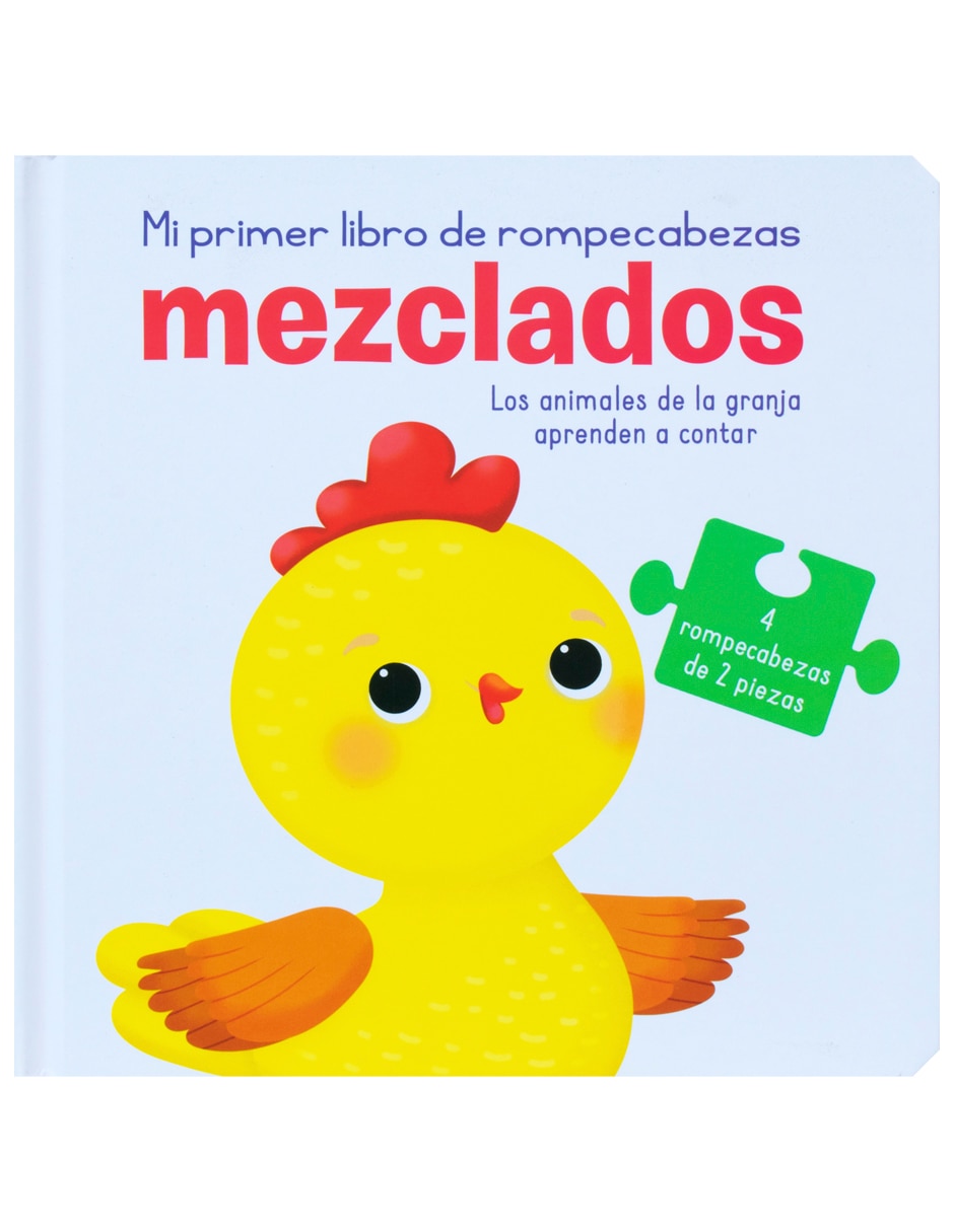 Libro Mi primer libro de rompecabezas mezclados. Los animales de la granja aprenden a contar de Advanced
