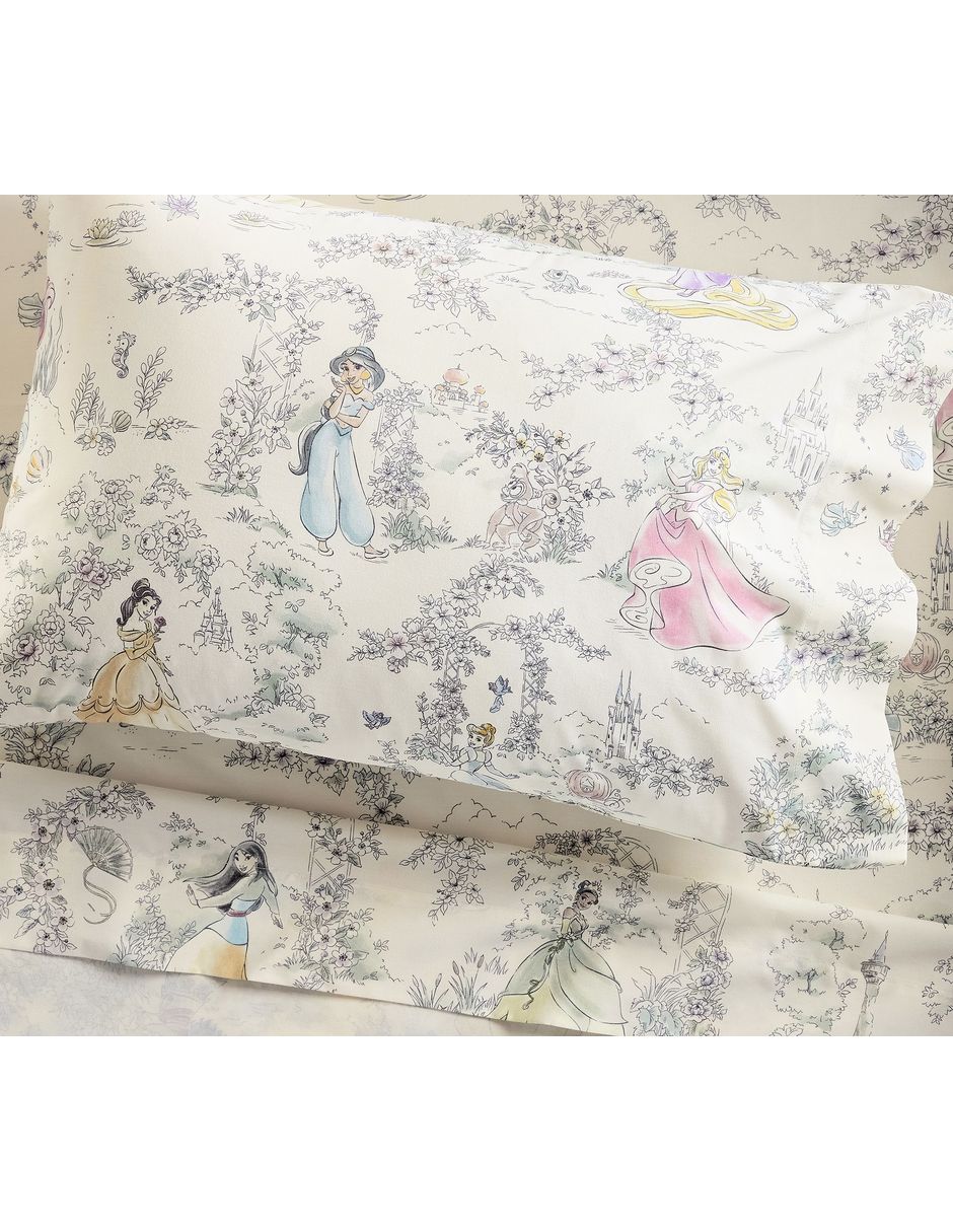 Imagen de producto Set sábanas de cuna de algodón 200 hilos Disney Princess Heritage