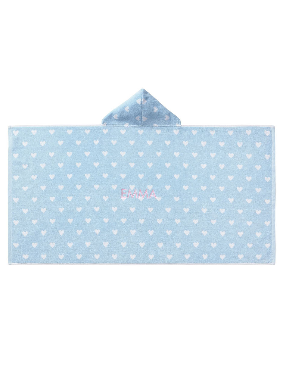 Toalla con gorro Heart de algodón infantil