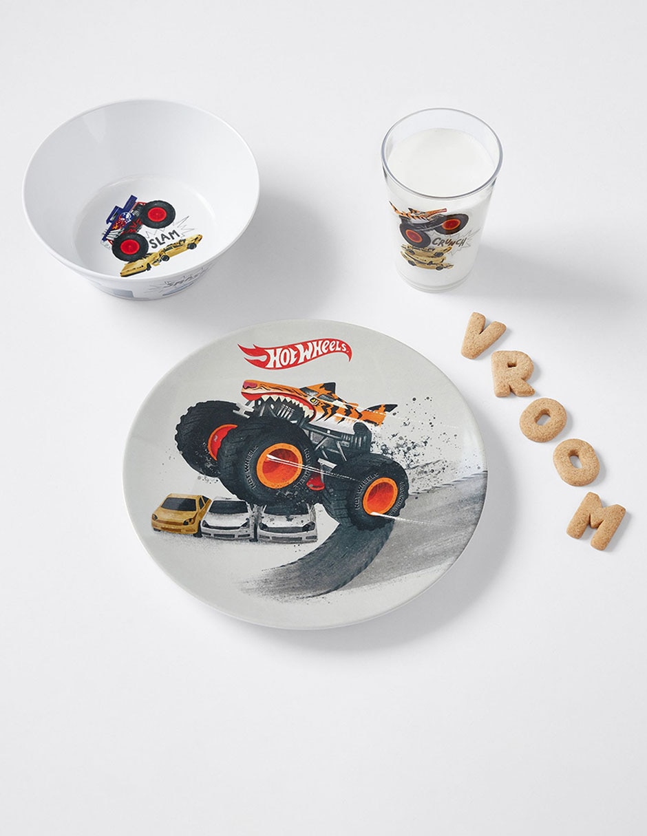 Set de mesa Hot Wheels Monster Trucks de melamina