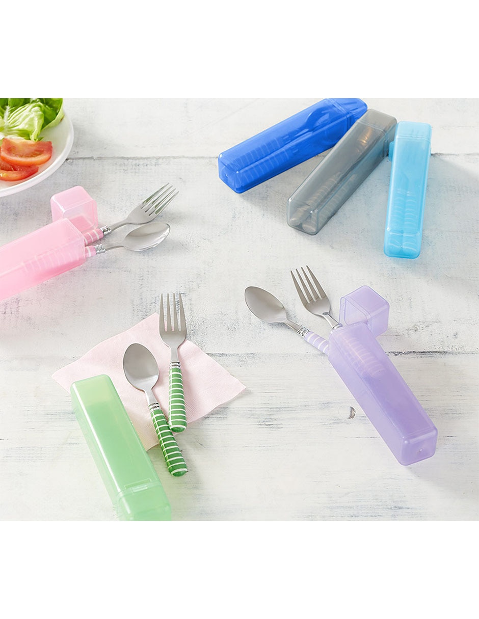 Set cubiertos Utensil Carrying de acero inoxidable 3 piezas 3