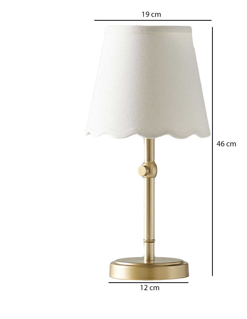 Lámpara de mesa blanca Amelia