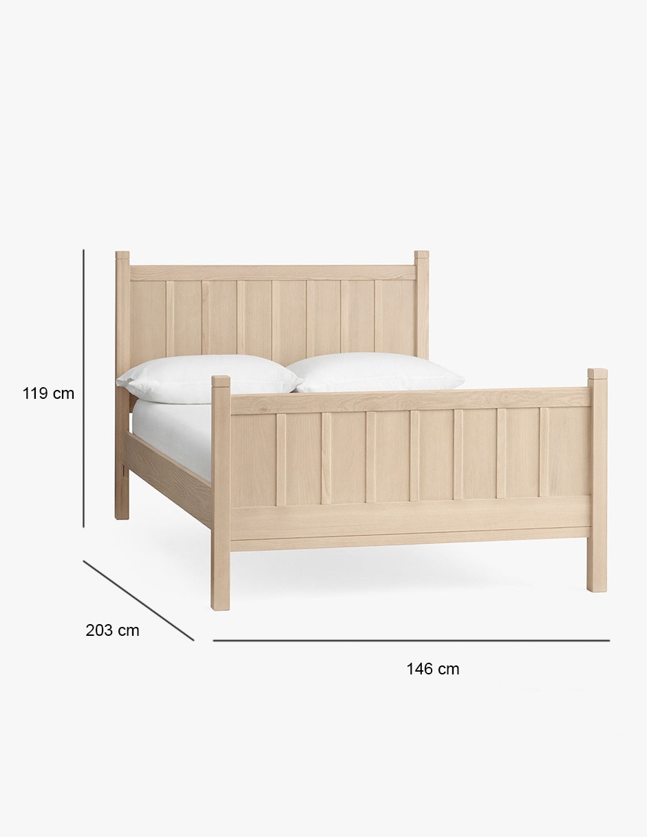 Cama camp de madera matrimonial
