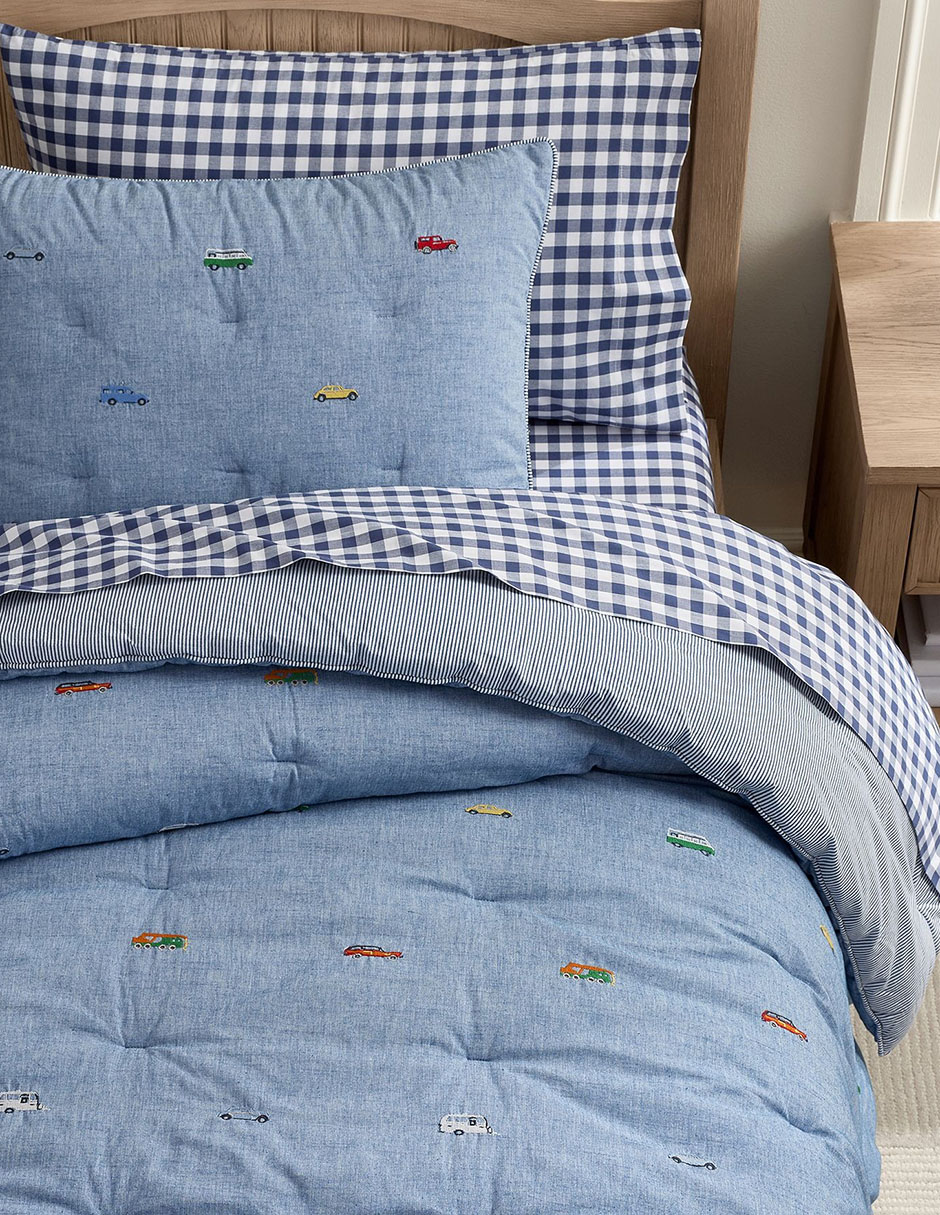 Edredón Chambray Embroidered Transportation