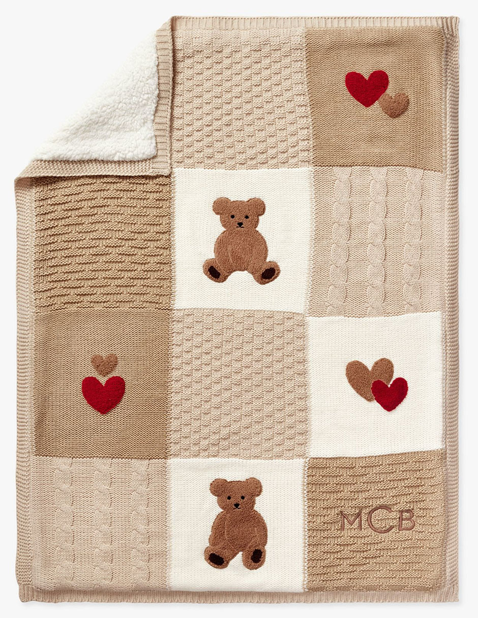 Cobija de tejido suave Teddy Bear Heirloo