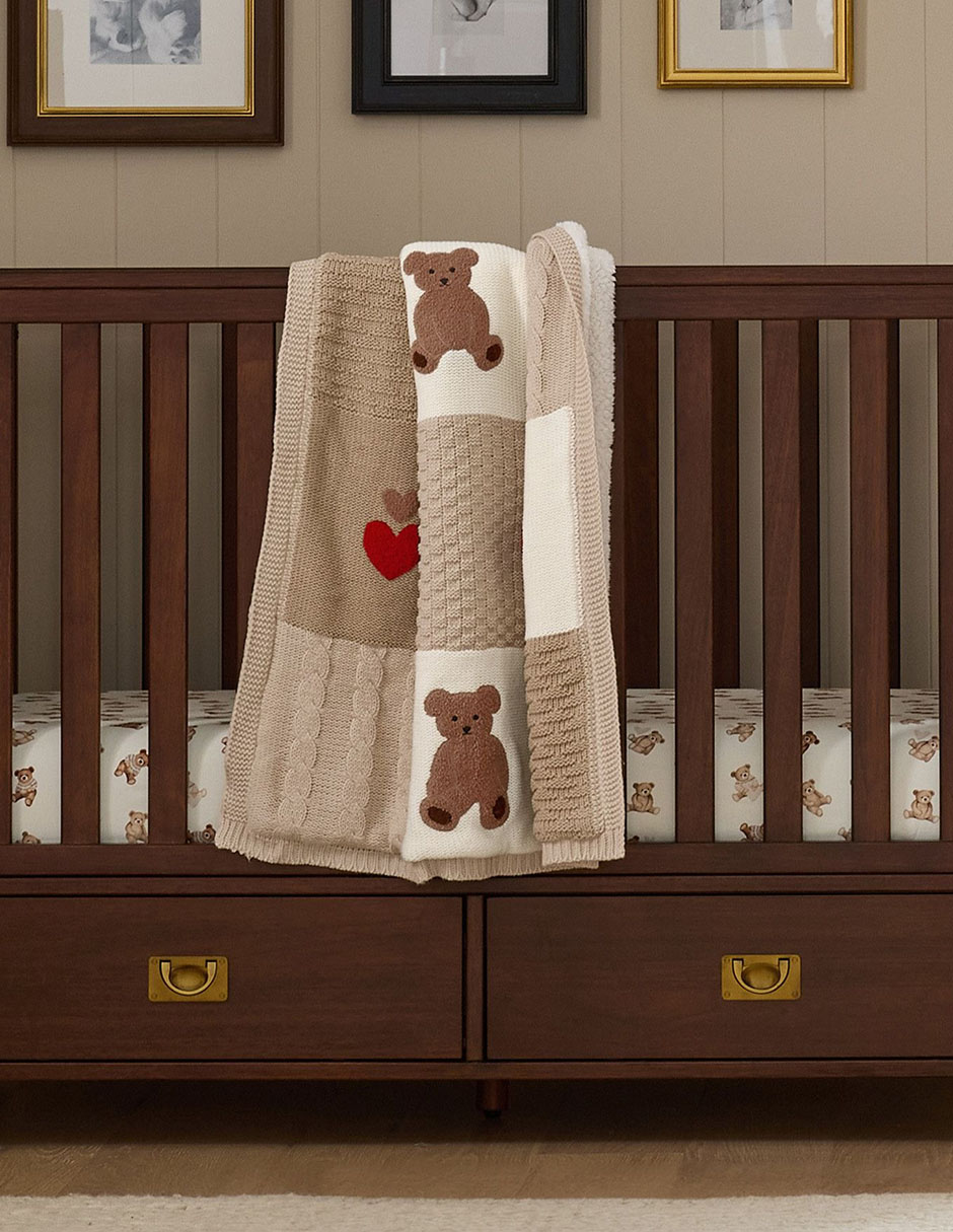Cobija de tejido suave Teddy Bear Heirloo 2