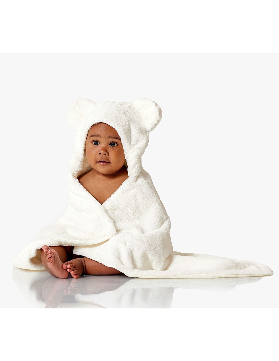 Toalla con gorro Nursery Fur Wraps de algodón infantil