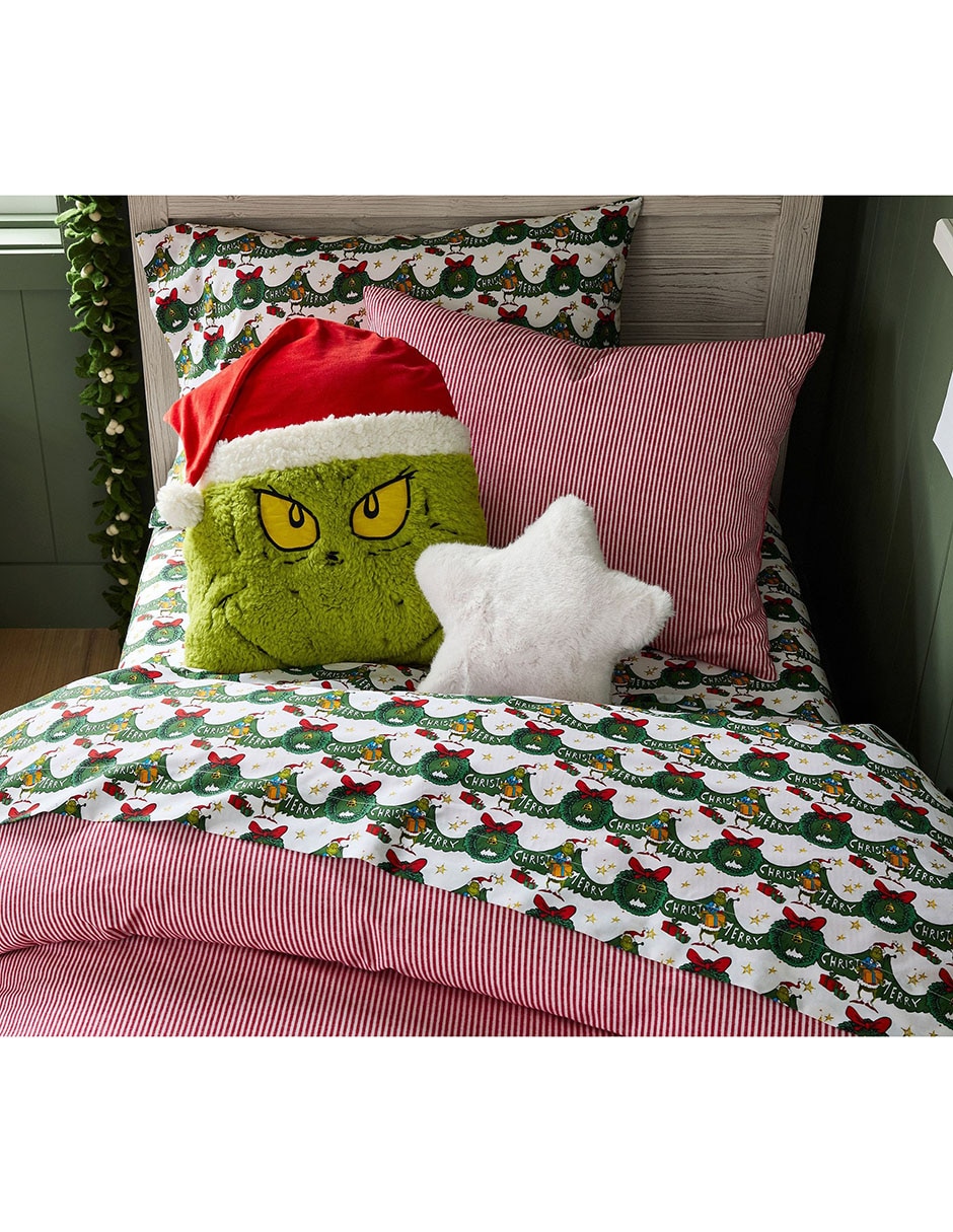 Cojín decorativo navideño El Grinch