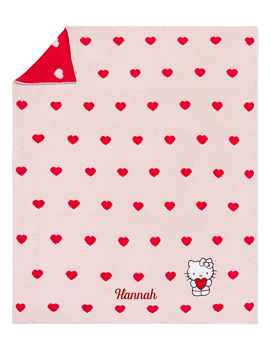 Frazada de tejido plano Hello Kitty Heart para niña