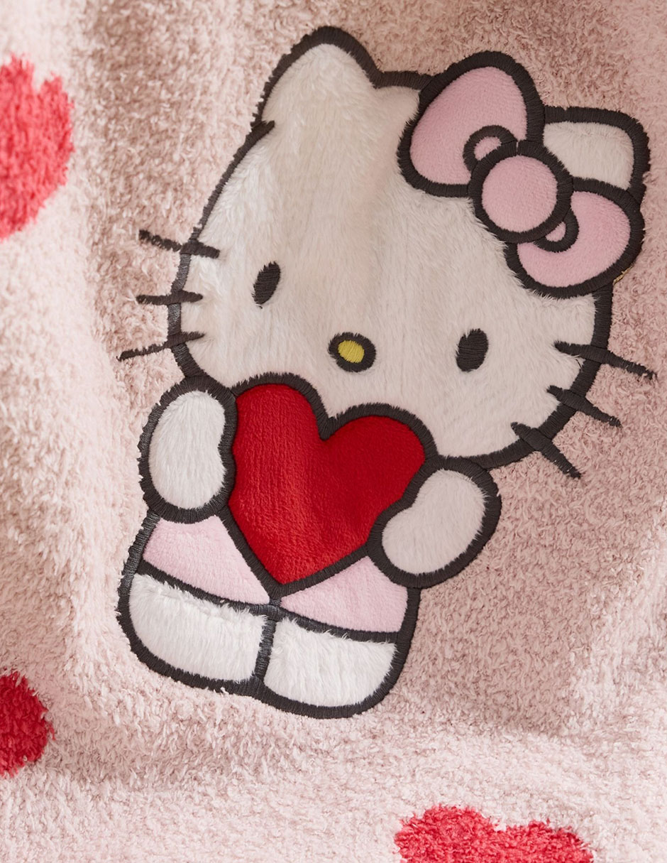 Frazada de tejido plano Hello Kitty Heart para niña
