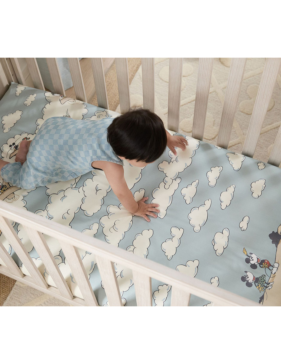 Sábana de cajón para cuna de algodón