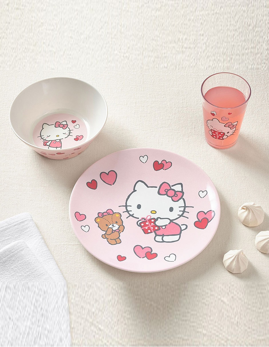 Set de mesa Hello Kitty de porcelana 1