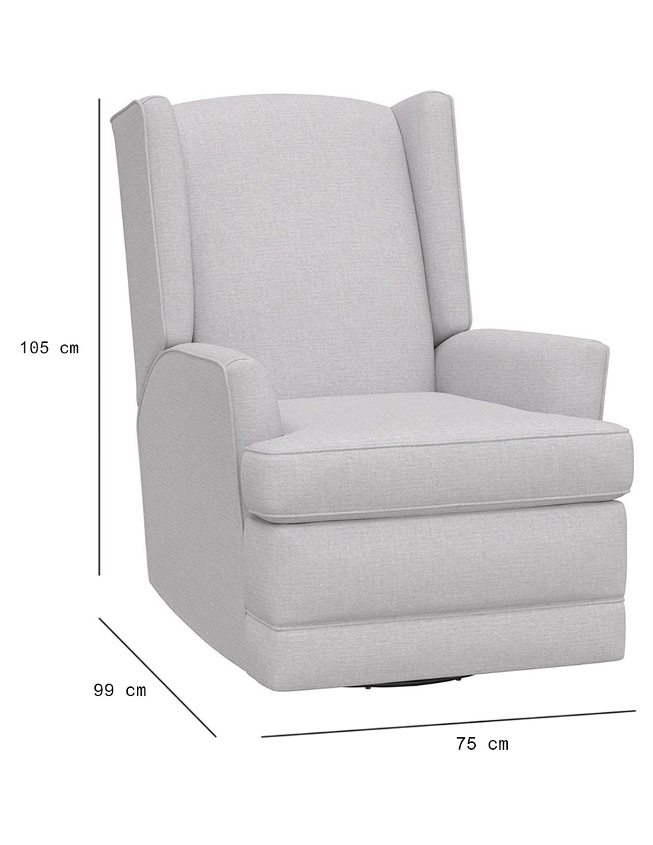 Mecedora Modern Wingback de madera 3