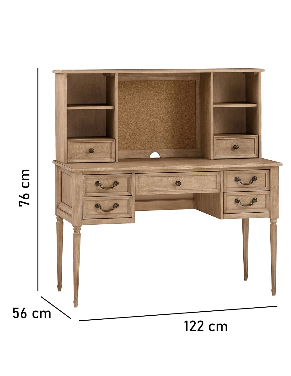 Escritorio con organizador Blythe Storage de madera 5