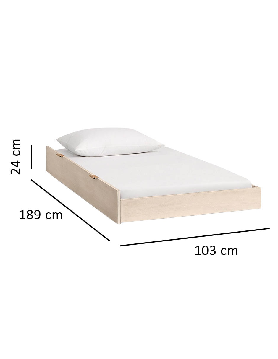 Cama coronado de madera individual 6