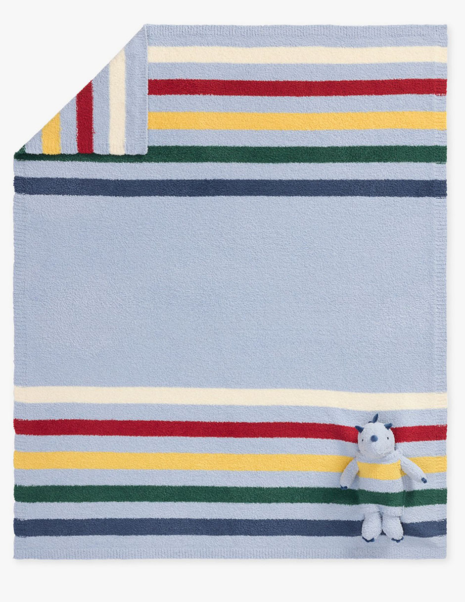 Frazada de tejido plano Stripe & Plush para niño