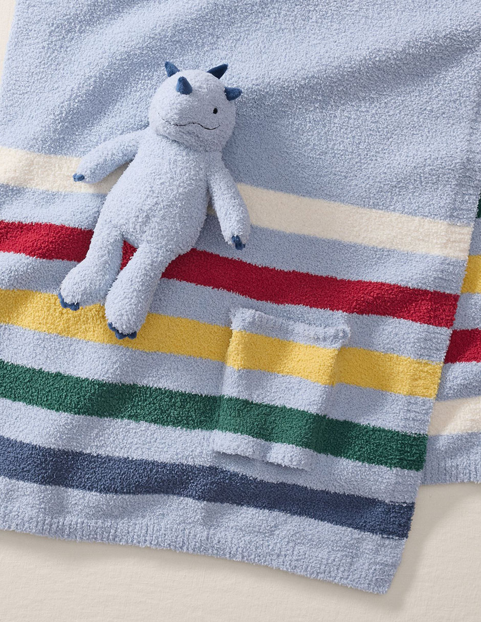 Frazada de tejido plano Stripe & Plush para niño