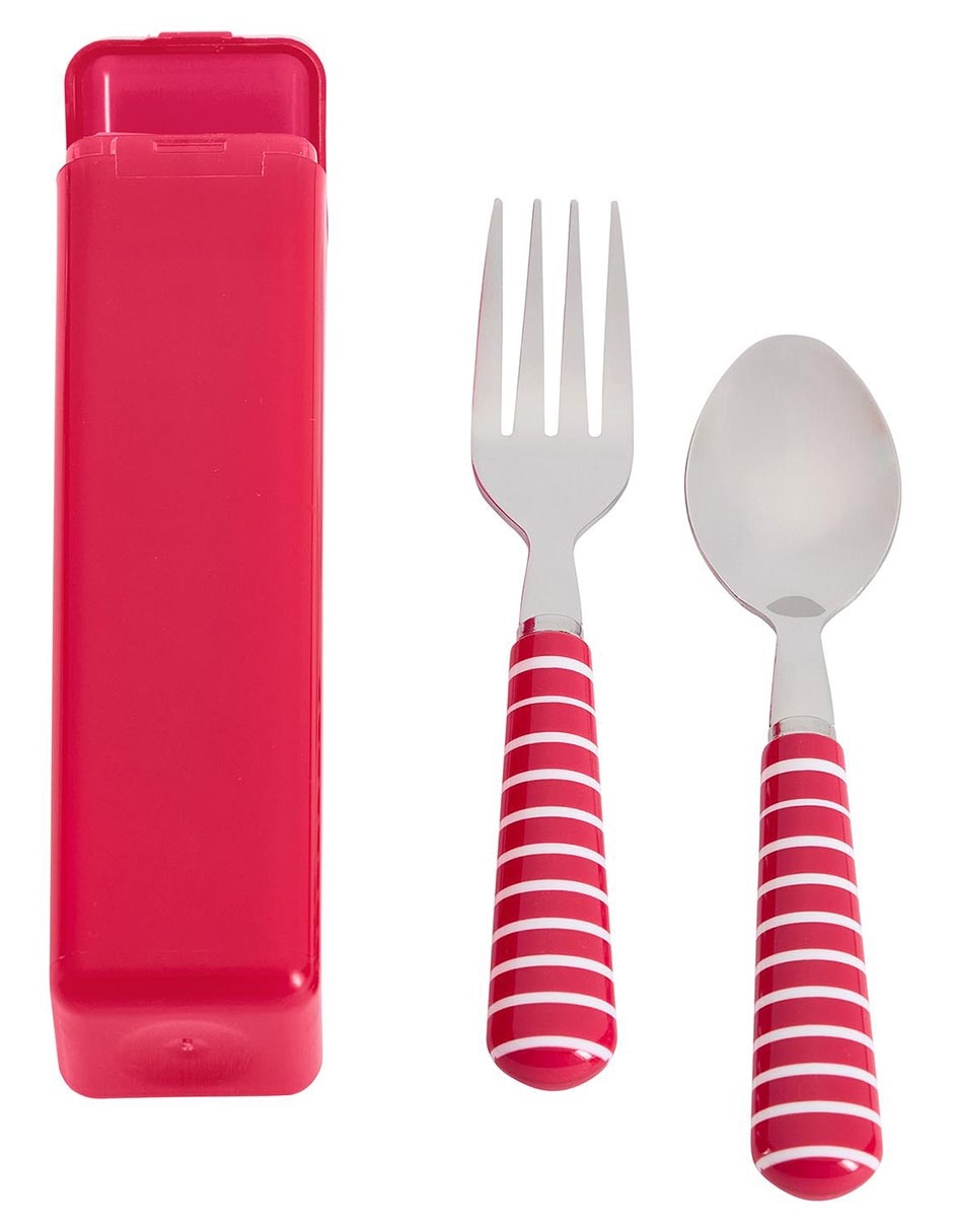 Set cubiertos Utensils & Carrying Case de acero inoxidable 3 piezas