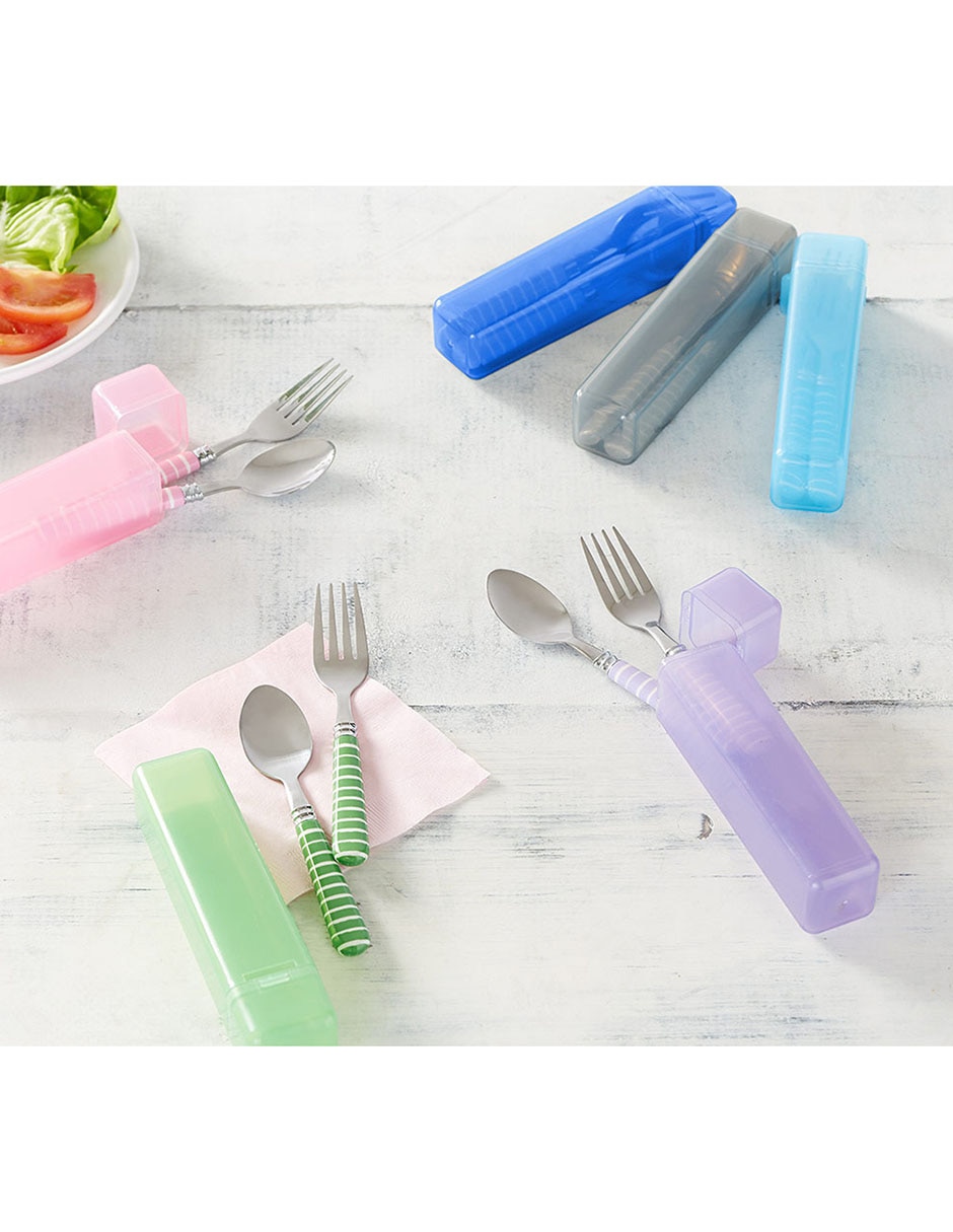 SET CUBIERTOS UTENSIL, INFANTIL, LILA