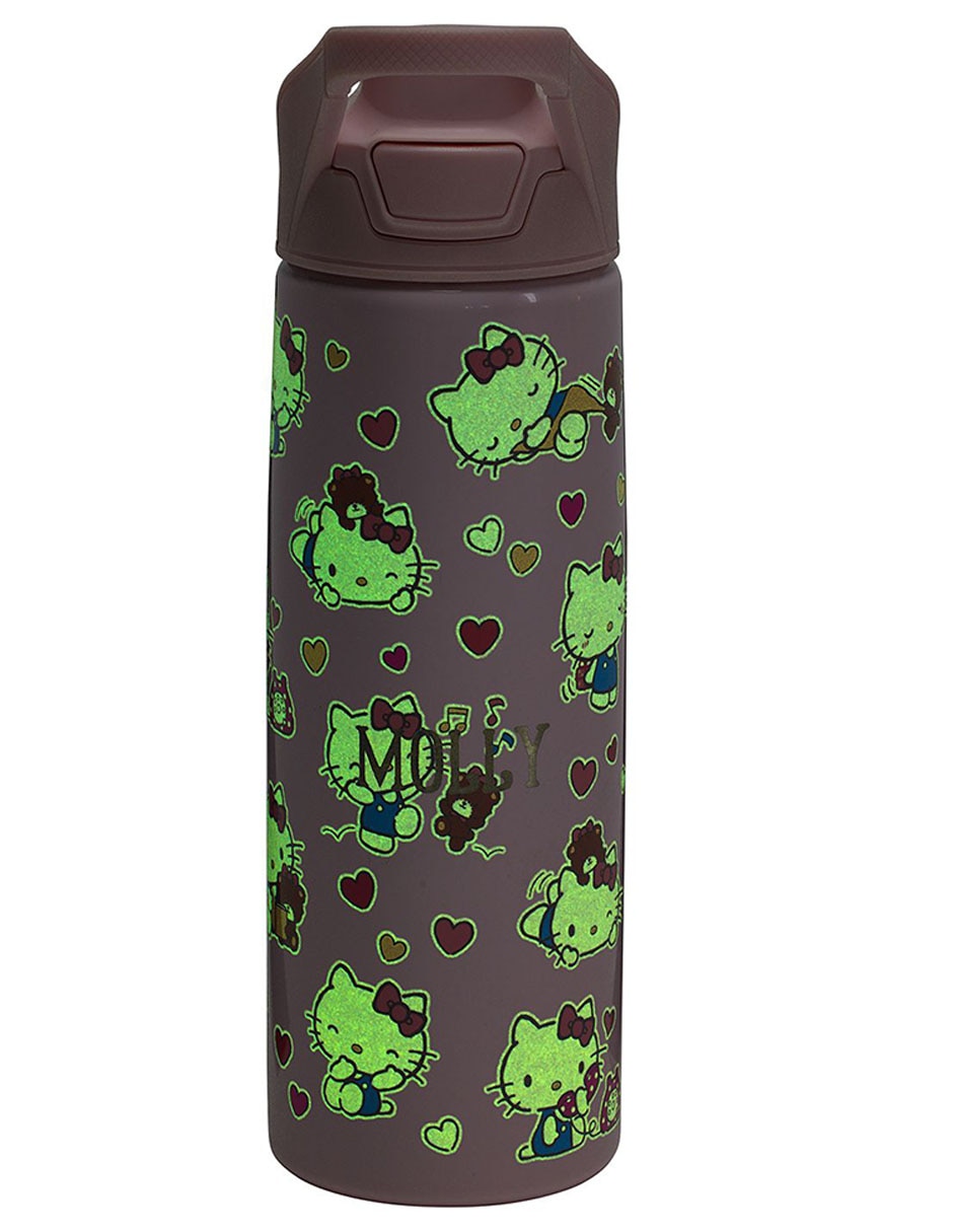 Termo de acero inoxidable Mackenzie Hello Kitty con tapa flip top 550 ml
