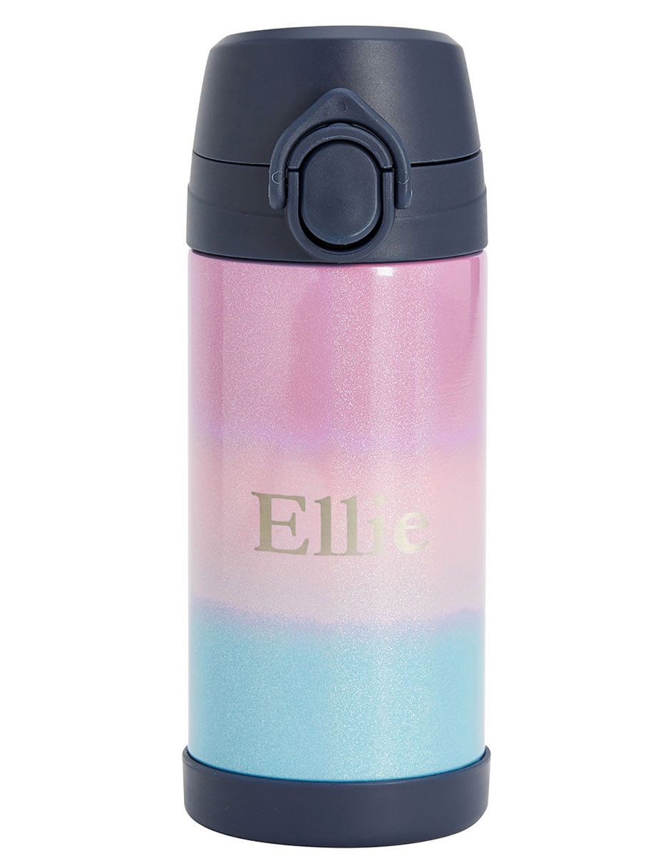 Termo de acero inoxidable Mackenzie Rainbow con tapa a presión